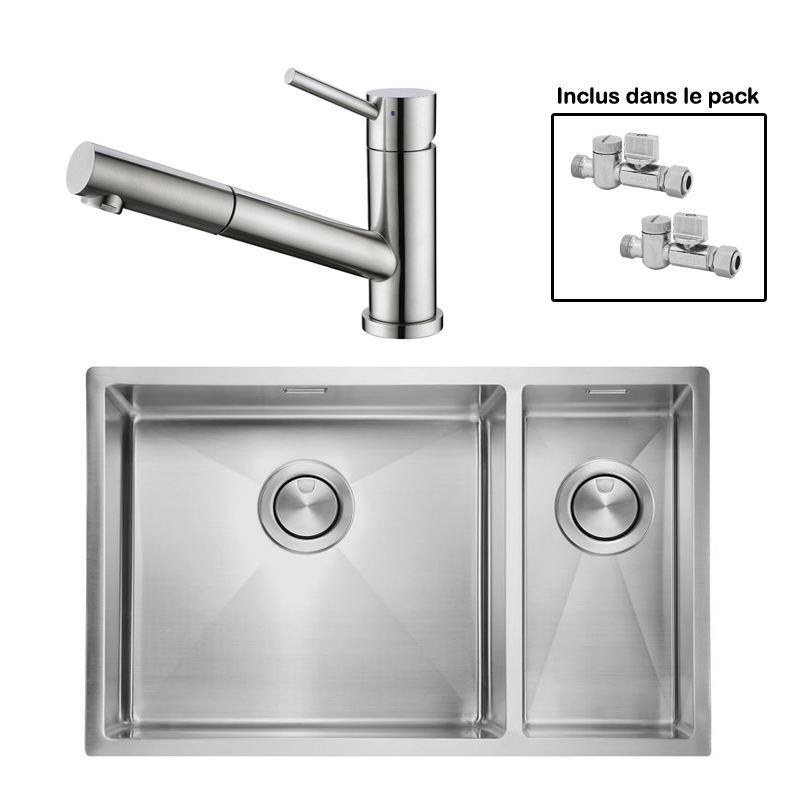 Pack : ALLARO 4518 + CERAMI DOUCHETTE INOX