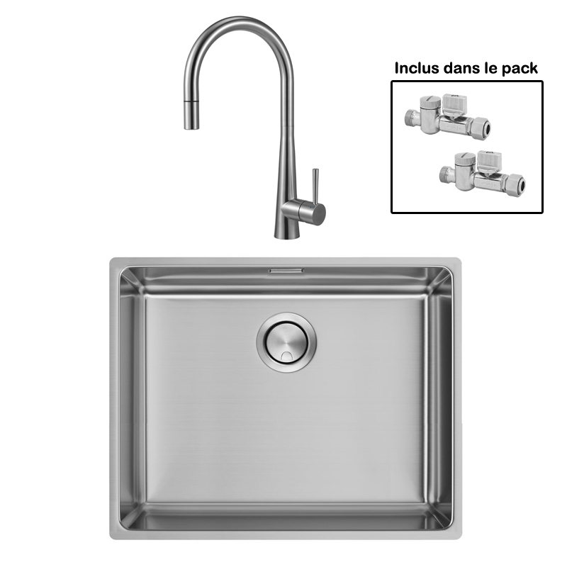Pack : CIANE 50.4 + ALENTO DOUCHETTE INOX
