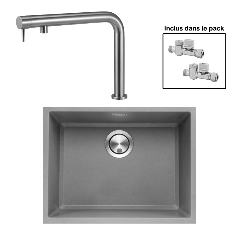 Pack : BRADANIT 51 U GRIS + FINO INOX 316