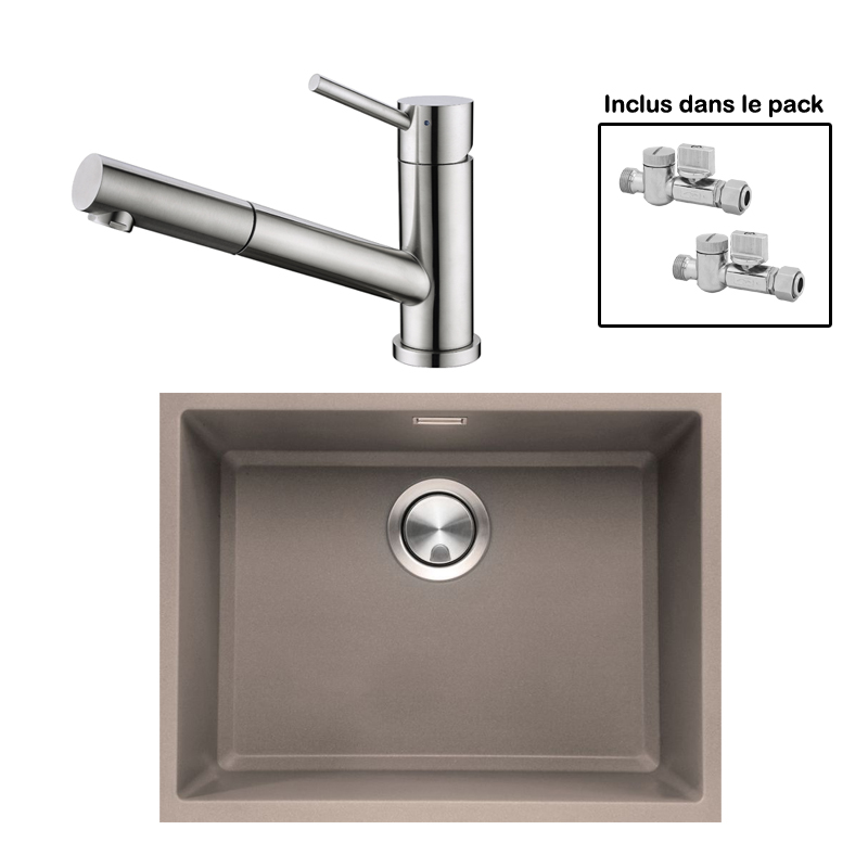 Pack : BRADANIT 51 U MOKA + CERAMI DOUCHETTE INOX