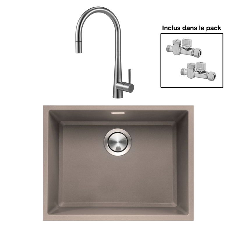 Pack : BRADANIT 51 U MOKA + ALENTO DOUCHETTE INOX