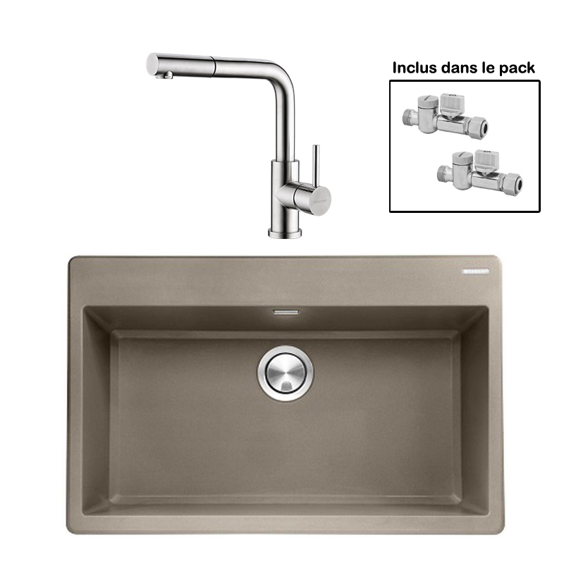 Pack : BRADANIT 73 MOKA + AVISIO DOUCHETTE 90 INOX