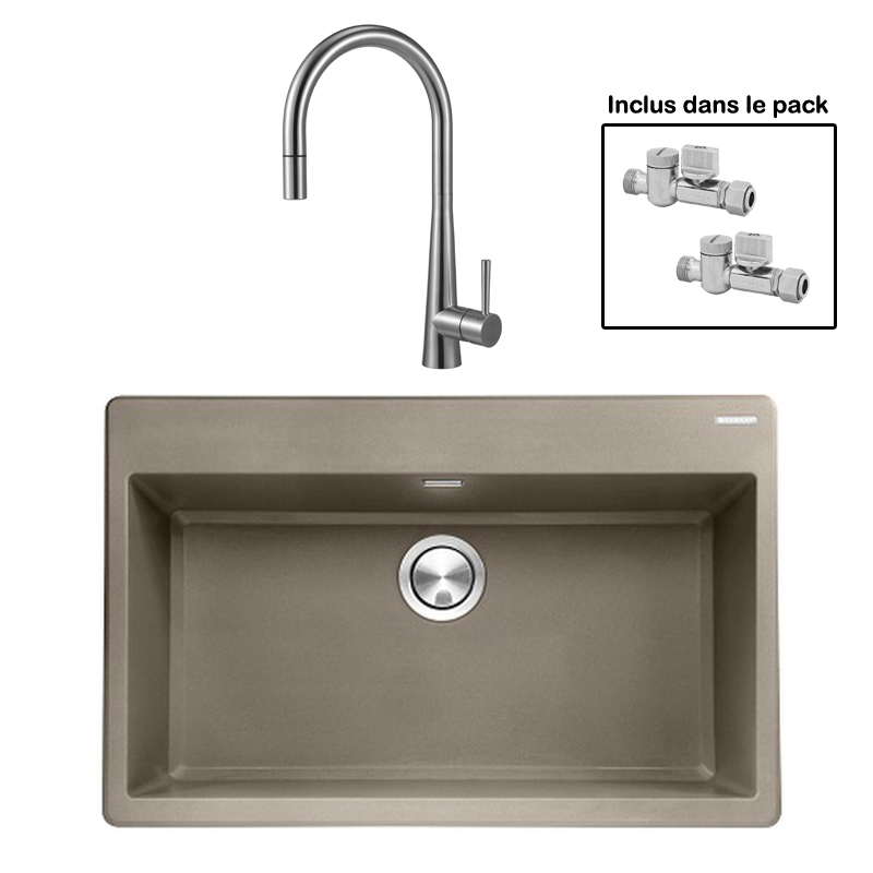 Pack : BRADANIT 73 MOKA + ALENTO DOUCHETTE INOX