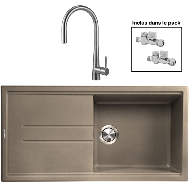Pack : BRADANIT 48 MOKA + ALENTO DOUCHETTE INOX