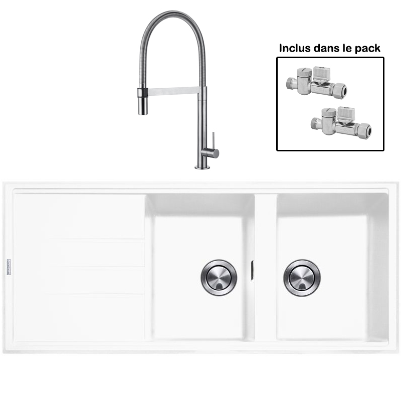 Pack : BRADANIT 3333 BLANC + TANARO INOX
