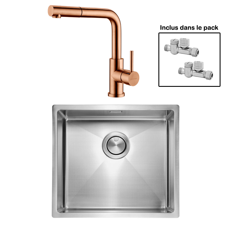 Pack : ALLARO 45 + AVISIO DOUCHETTE CUIVRE ECO90