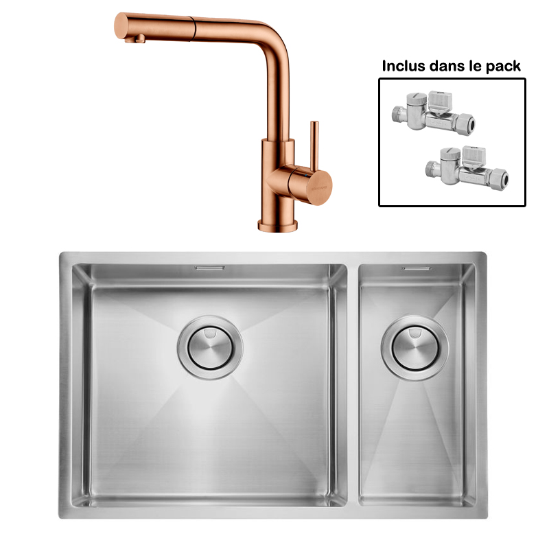 Pack : ALLARO 4518 + AVISIO DOUCHETTE CUIVRE ECO90