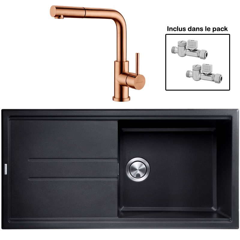 Pack : BRADANIT 48 NOIR + AVISIO DOUCHETTE CUIVRE ECO90