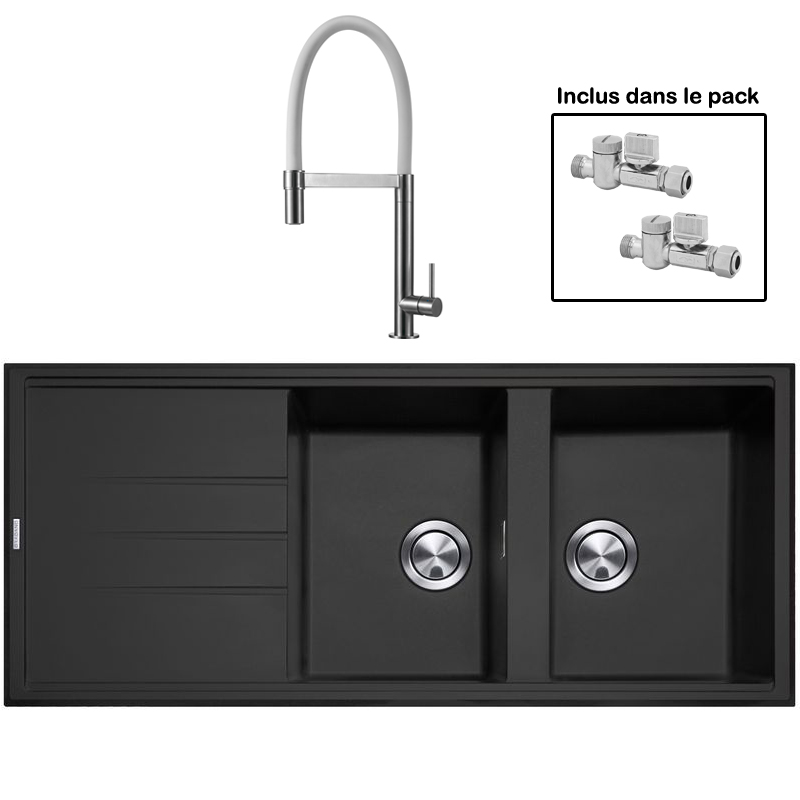 Pack : BRADANIT 3333 NOIR + TANARO BLANC