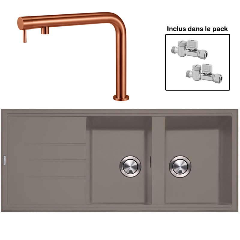 Pack : BRADANIT 3333 MOKA + FINO CUIVRE 316