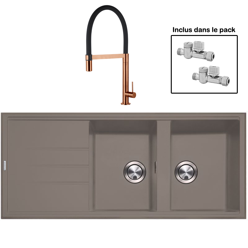 Pack : BRADANIT 3333 MOKA + TANARO CUIVRE