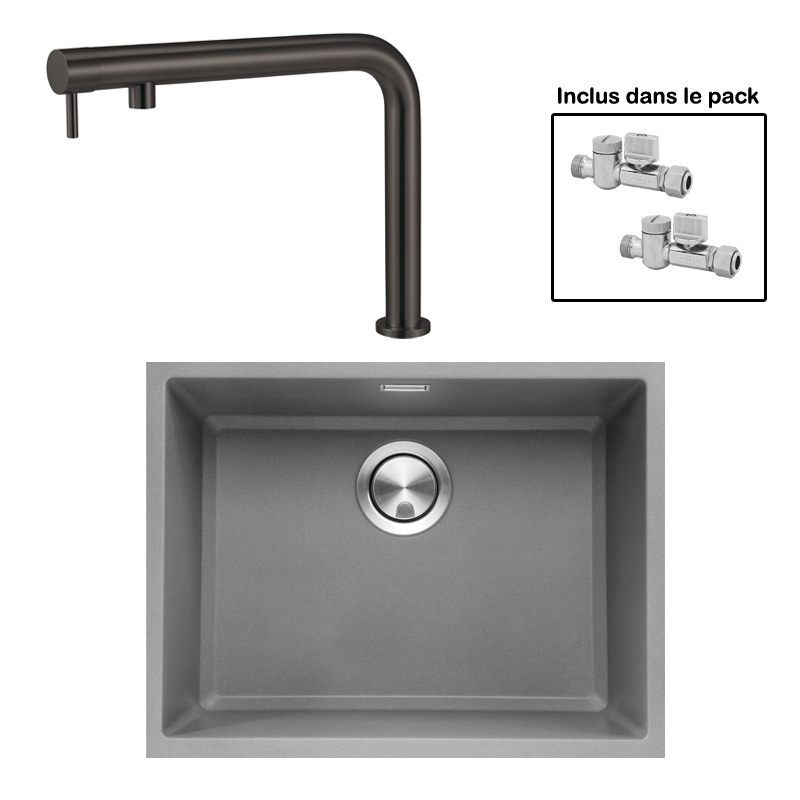 Pack : BRADANIT 51 U GRIS + FINO BLACK 316