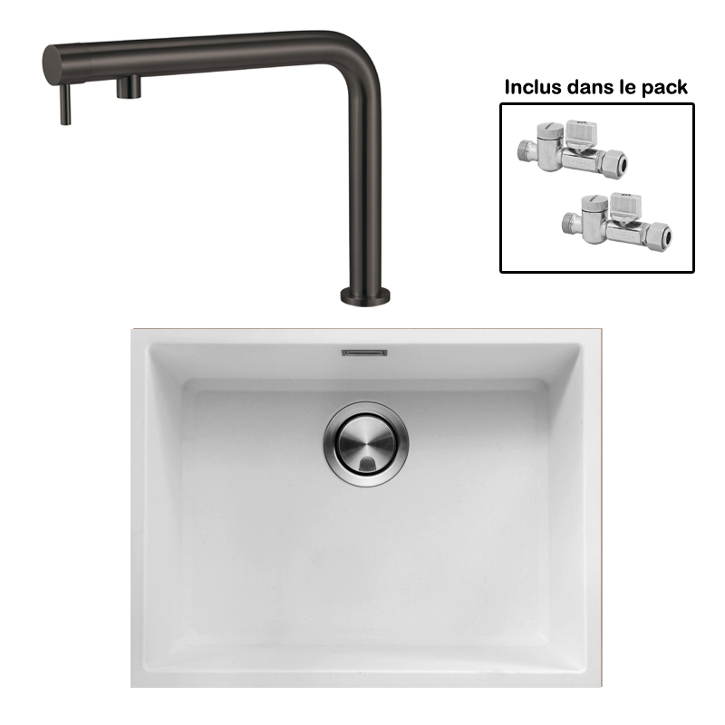 Pack : BRADANIT 51 U BLANC + FINO BLACK 316