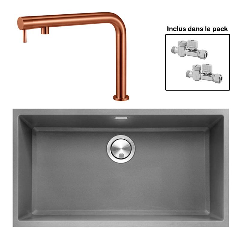 Pack : BRADANIT 73 U GRIS + FINO CUIVRE 316