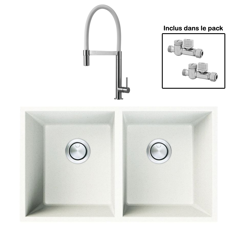 Pack : BRADANIT 3636 U BLANC + TANARO BLANC