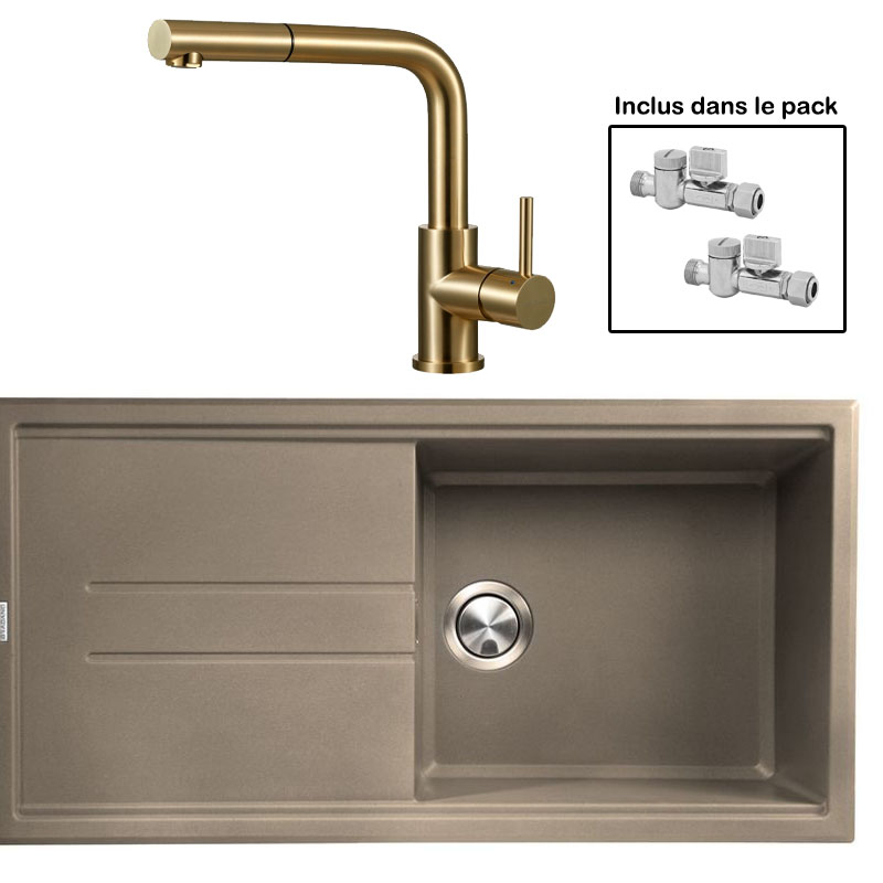 Pack : BRADANIT 48 MOKA + AVISIO DOUCHETTE LAITON ECO90