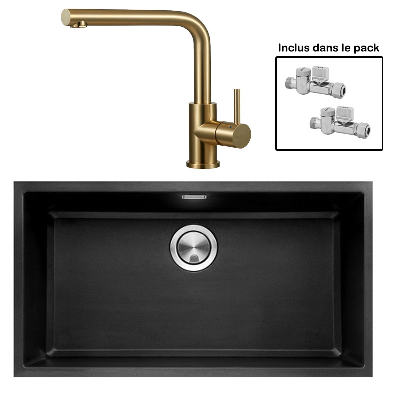 Pack : BRADANIT 73 U NOIR + AVISIO ECO 90 LAITON