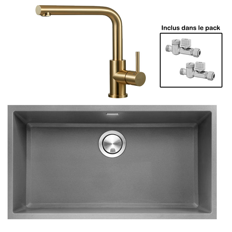 Pack : BRADANIT 73 U GRIS + AVISIO ECO 90 LAITON