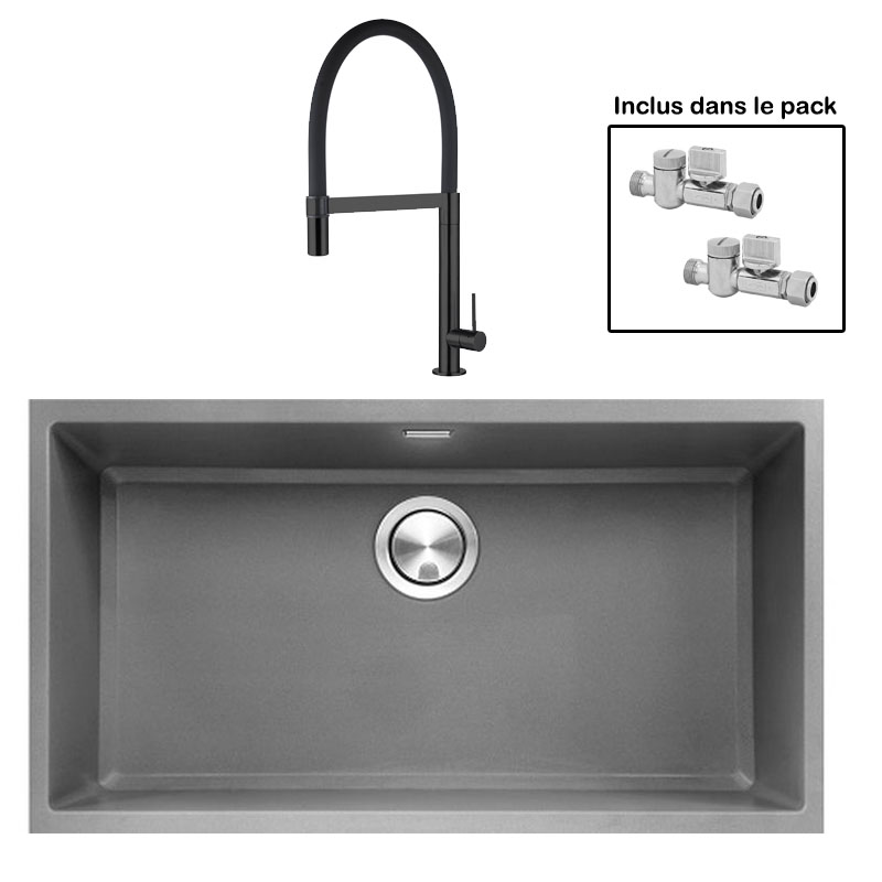 Pack : BRADANIT 73 U GRIS + TANARO ALL BLACK