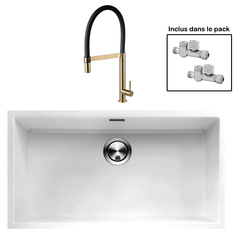 Pack : BRADANIT 73 U BLANC + TANARO LAITON
