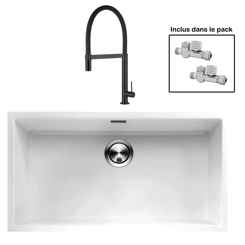 Pack : BRADANIT 73 U BLANC + TANARO ALL BLACK