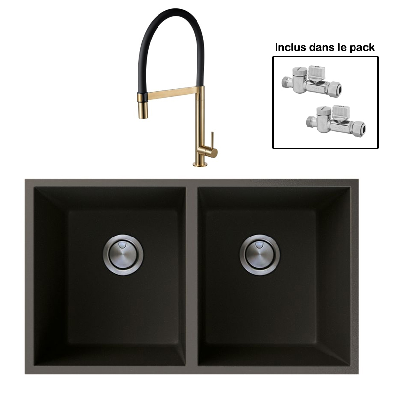 Pack : BRADANIT 3636 U NOIR + TANARO LAITON
