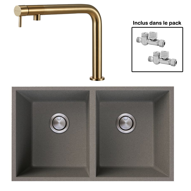 Pack : BRADANIT 3636 U GRIS + FINO LAITON 316