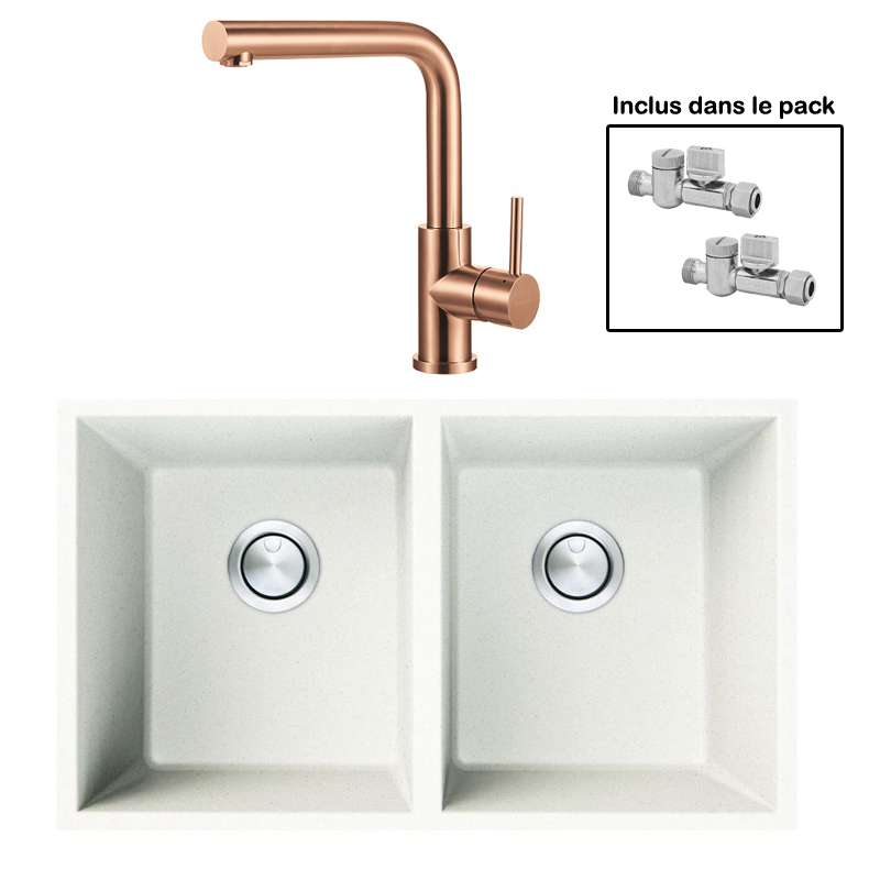 Pack : BRADANIT 3636 U BLANC + AVISIO ECO 90 CUIVRE