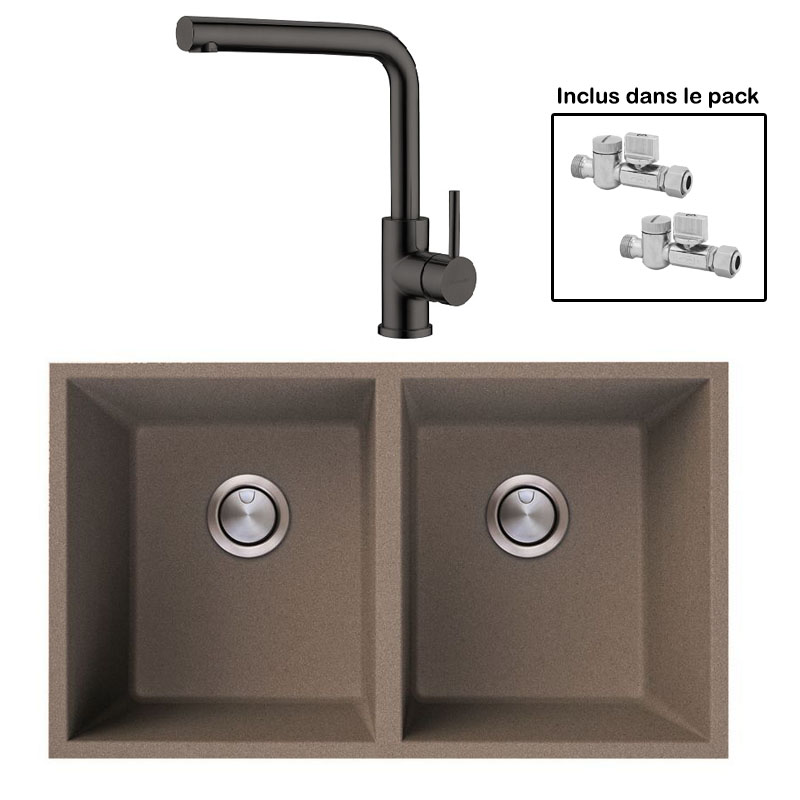 Pack : BRADANIT 3636 U MOKA + AVISIO ECO 90 BLACK
