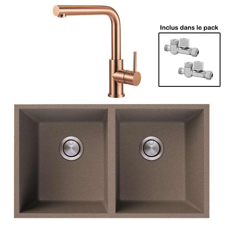 Pack : BRADANIT 3636 U MOKA + AVISIO ECO 90 CUIVRE