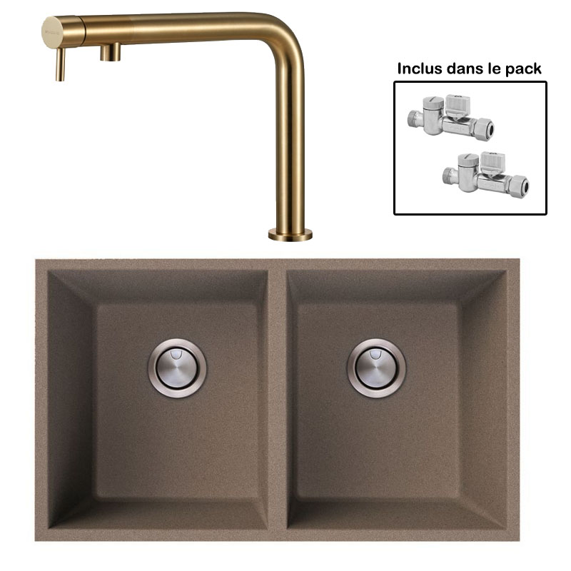 Pack : BRADANIT 3636 U MOKA + FINO LAITON 316