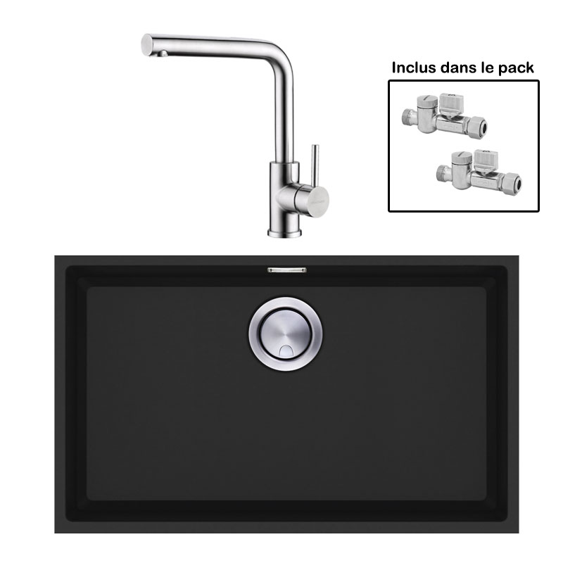 Pack : BRADANIT 62 U NOIR + AVISIO ECO 45 INOX