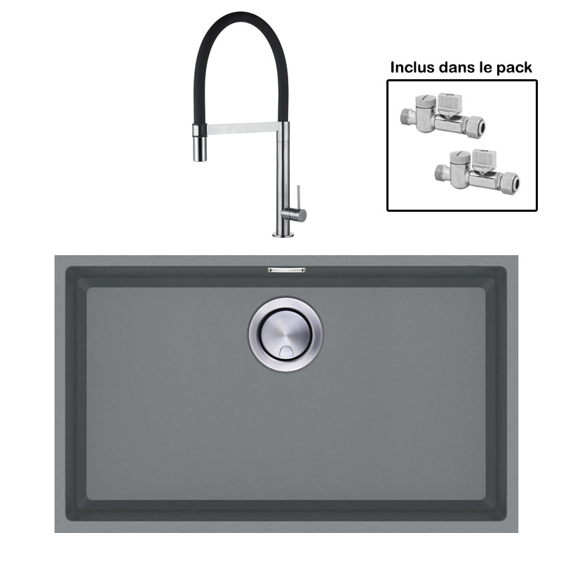 Pack : BRADANIT 62 U GRIS + TANARO BLACK