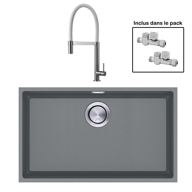 Pack : BRADANIT 62 U GRIS + TANARO BLANC