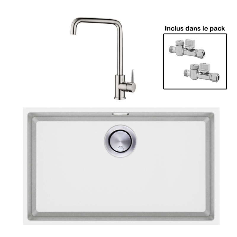 Pack : BRADANIT 62 U BLANC + ARRONE INOX