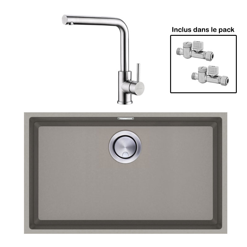 Pack : BRADANIT 62 U MOKA + AVISIO INOX 90