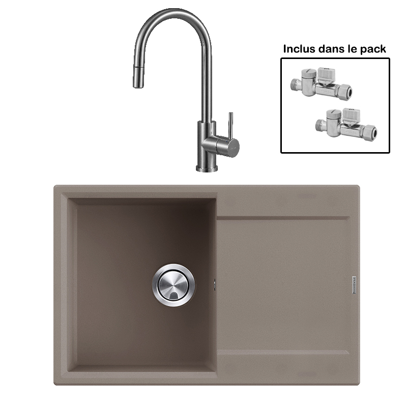 Pack : BRADANIT 38 MOKA + ALLIA DOUCHETTE INOX