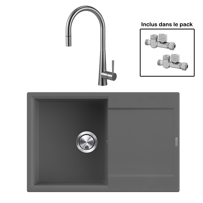 Pack : BRADANIT 38 GRIS + ALENTO DOUCHETTE INOX