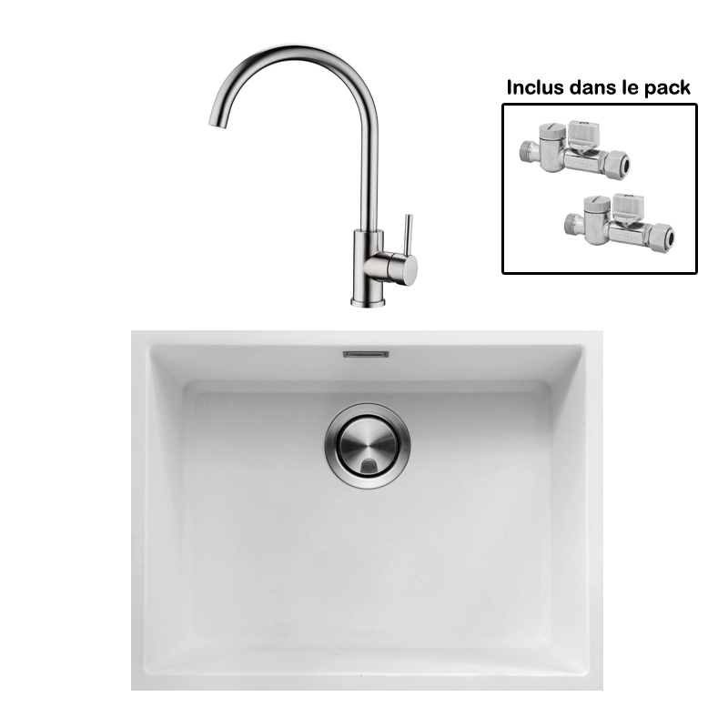 Pack : BRADANIT 51 U BLANC + ALLIA INOX