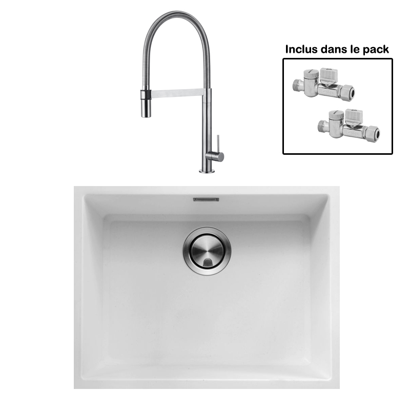 Pack : BRADANIT 51 U BLANC + TANARO INOX