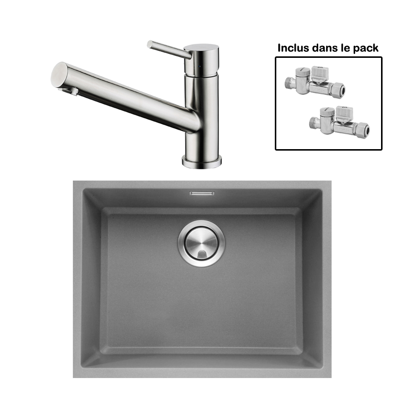 Pack : BRADANIT 51 U GRIS + CERAMI INOX