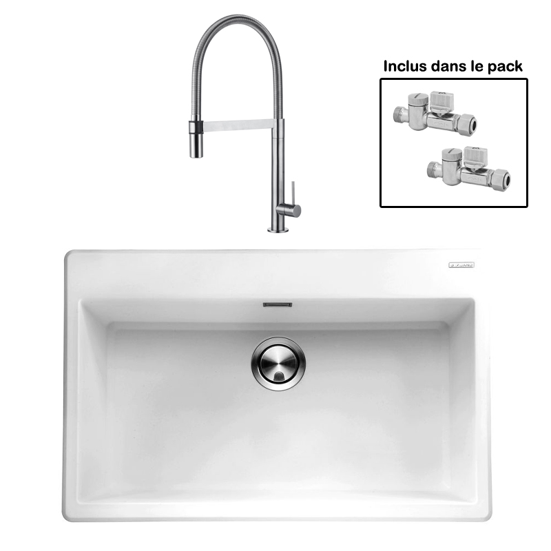 Pack : BRADANIT 73 BLANC + TANARO INOX