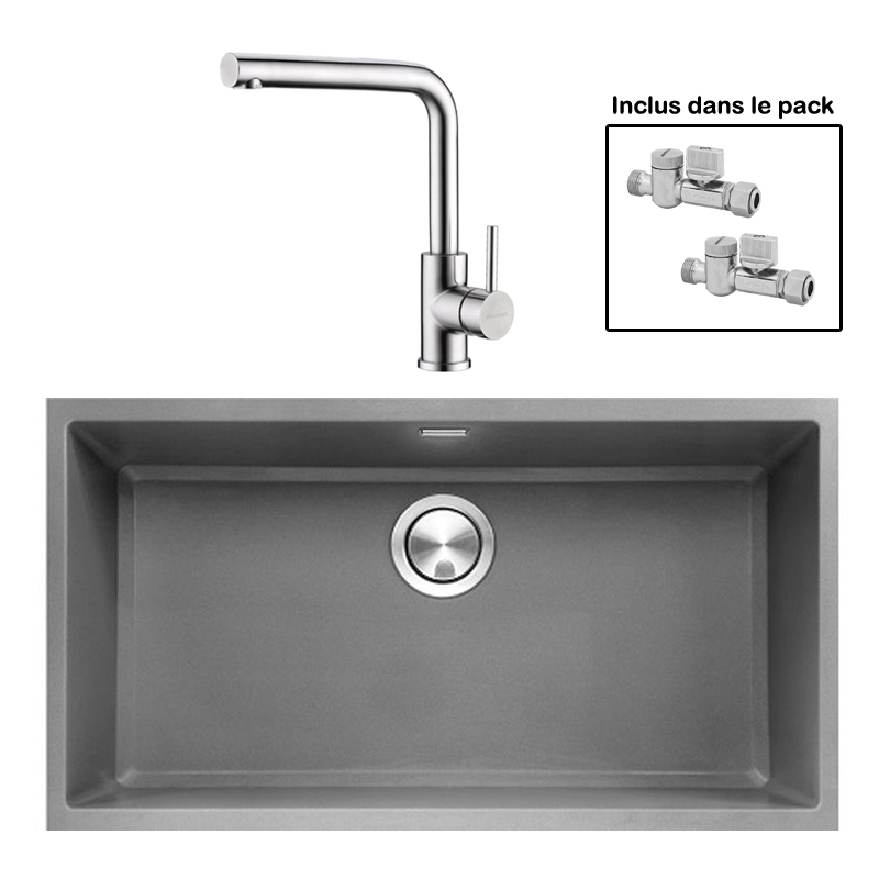 Pack : BRADANIT 73 U GRIS + AVISIO ECO 45 INOX