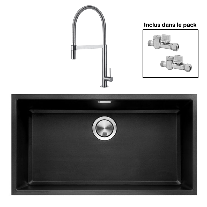 Pack : BRADANIT 73 U NOIR + TANARO INOX