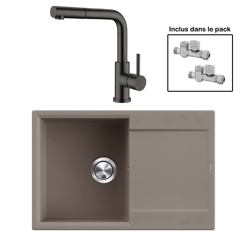 Pack : BRADANIT 38 MOKA + AVISIO DOUCHETTE BLACK ECO90