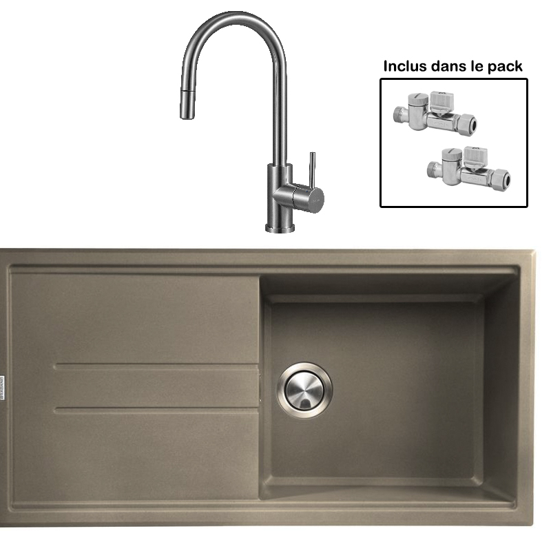 Pack : BRADANIT 48 MOKA + ALLIA DOUCHETTE INOX
