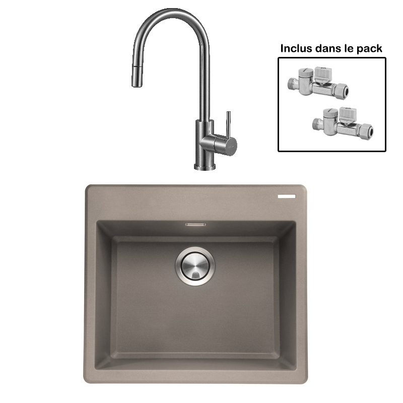 Pack : BRADANIT 51 MOKA + ALLIA DOUCHETTE INOX