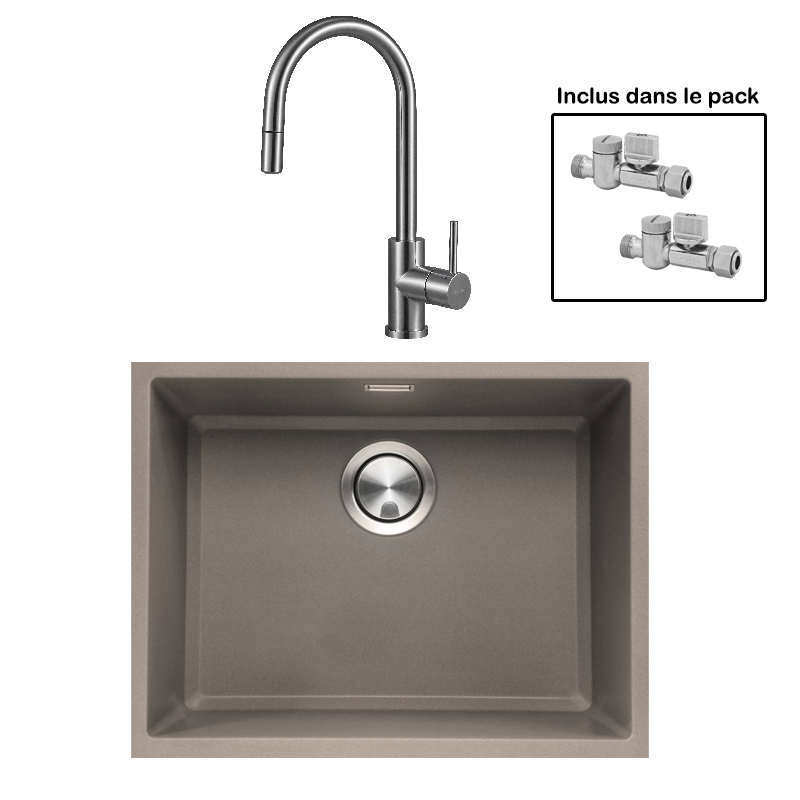 Pack : BRADANIT 51 U MOKA + ALLIA DOUCHETTE INOX