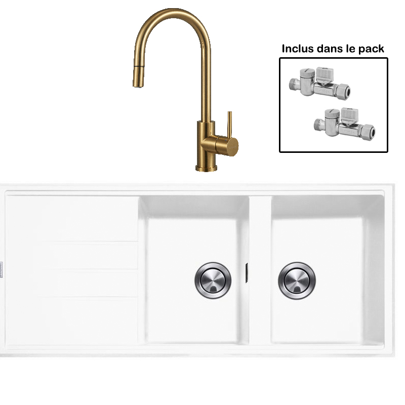 Pack : BRADANIT 3333 BLANC + ALLIA DOUCHETTE GOLD