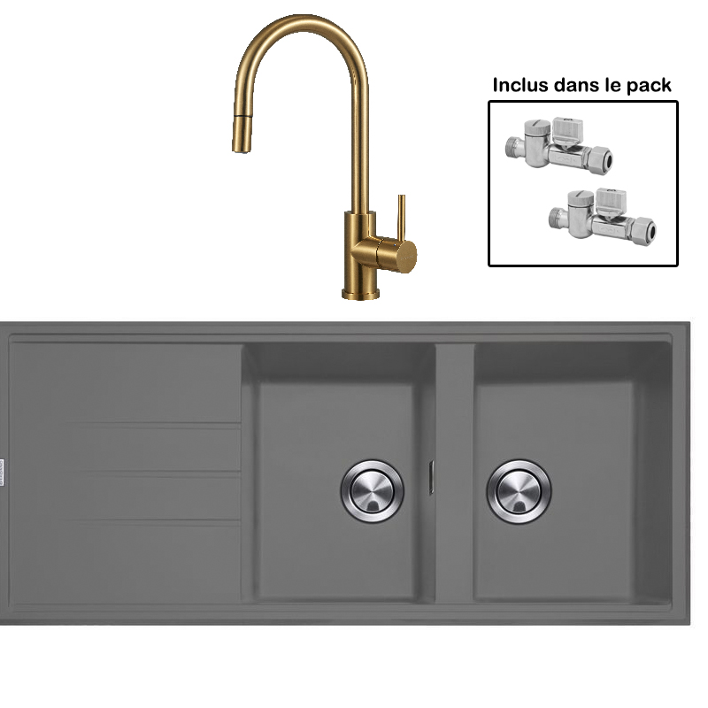 Pack : BRADANIT 3333 GRIS + ALLIA DOUCHETTE GOLD